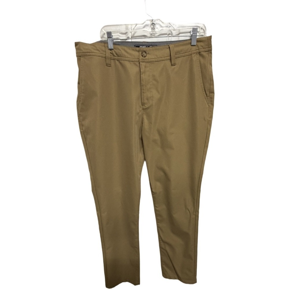 O'Neill Hybrid Hyperdry Chino Pants Mens 36 Khaki Modern Fit Stretch Golf Casual